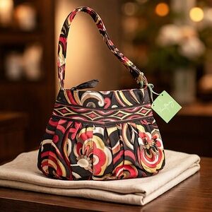 Vera Bradley Puccini Morgan Shoulder Bag & Zippered Card Coin Attached NWT